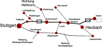 Anfahrt nach Heubach